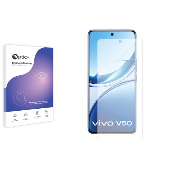 Blue Light Blocking Screen Protector for Vivo V50.