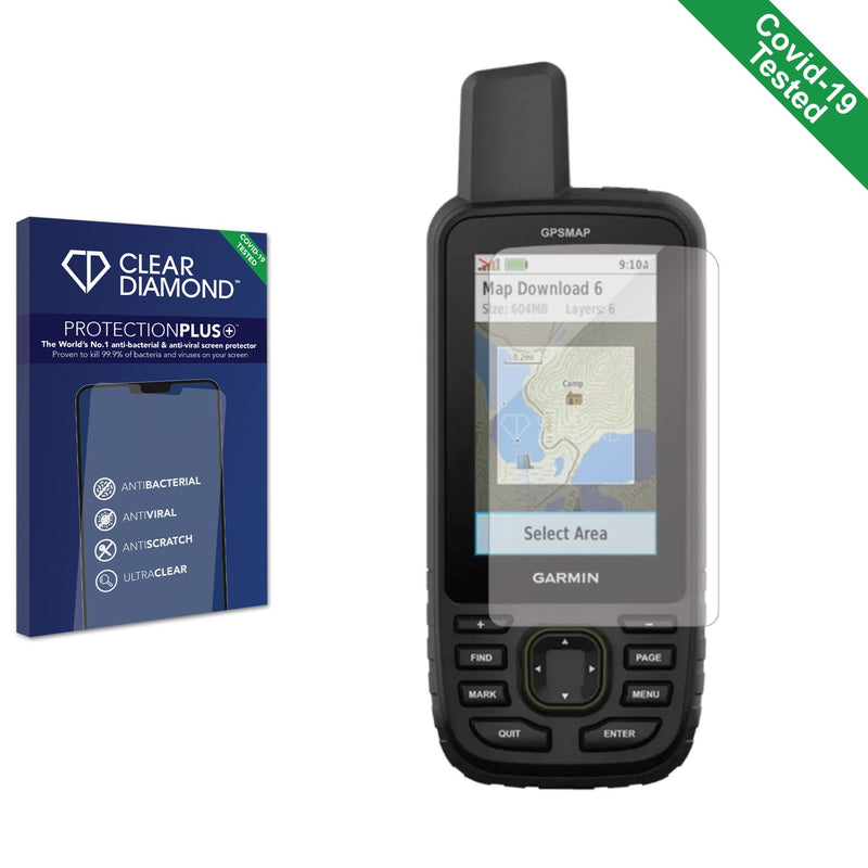 Clear Diamond Anti-viral Screen Protector for Garmin GPSMAP 67