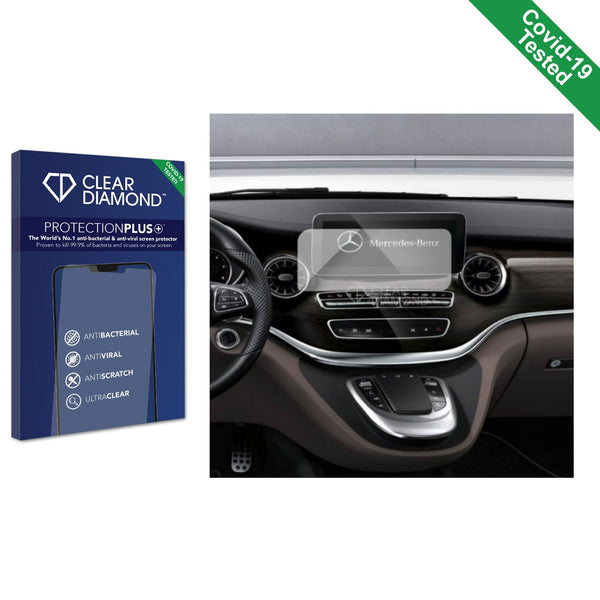 Clear Diamond Anti-viral Screen Protector for Mercedes-Benz V-Class V250d 2022 Infotainment System