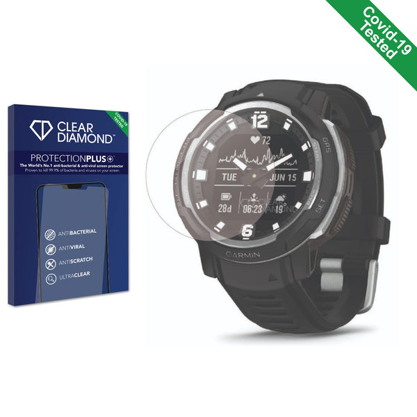 Clear Diamond Anti-viral Screen Protector for Garmin Instinct Crossover Solar