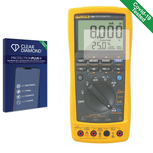 Clear Diamond Anti-viral Screen Protector for Fluke 789 Process Meter