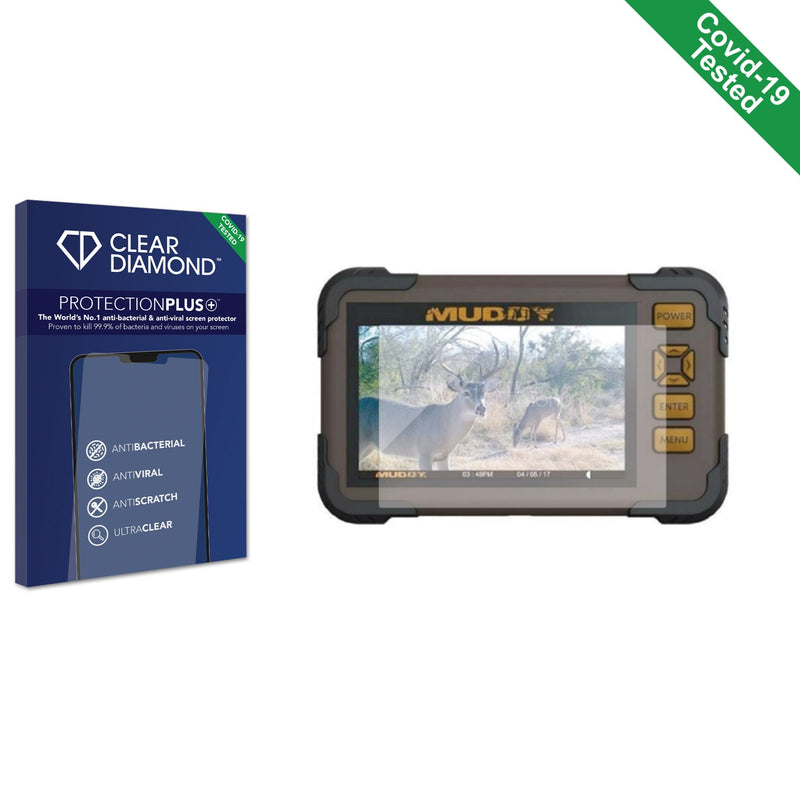 Clear Diamond Anti-viral Screen Protector for Muddy Outdoors 4.3" SD Card Viewer