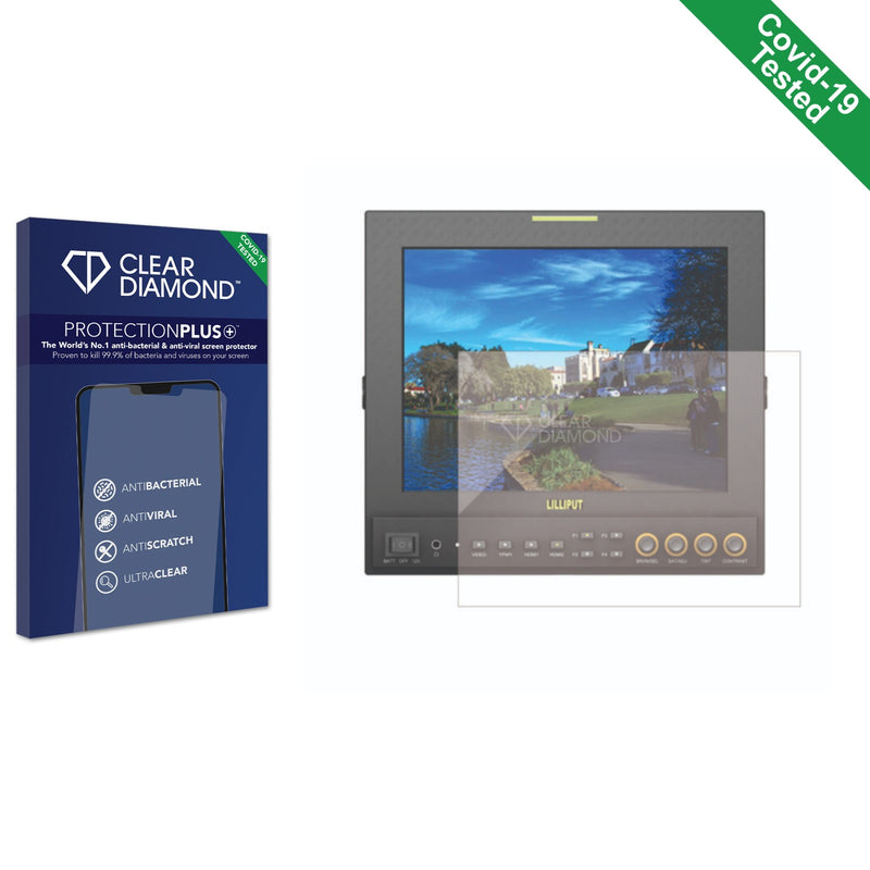 Clear Diamond Anti-viral Screen Protector for Lilliput 969A 9.7" Monitor