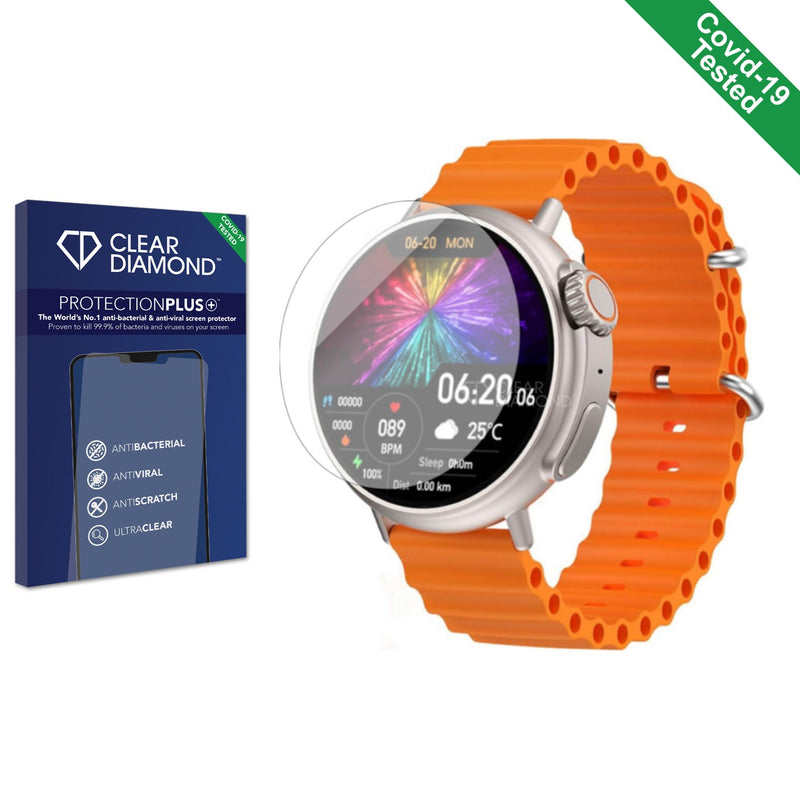 Clear Diamond Anti-viral Screen Protector for LIGE Smartwatch 1.6"