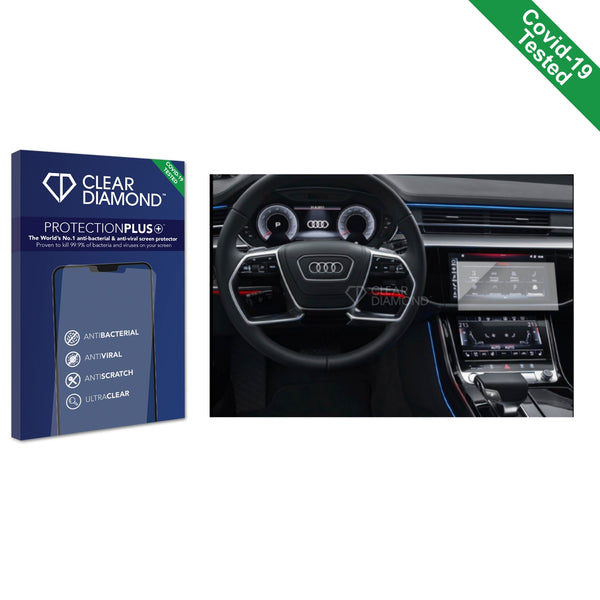 Clear Diamond Anti-viral Screen Protector for Audi A8 4N ab 2018 Virtual Cockpit