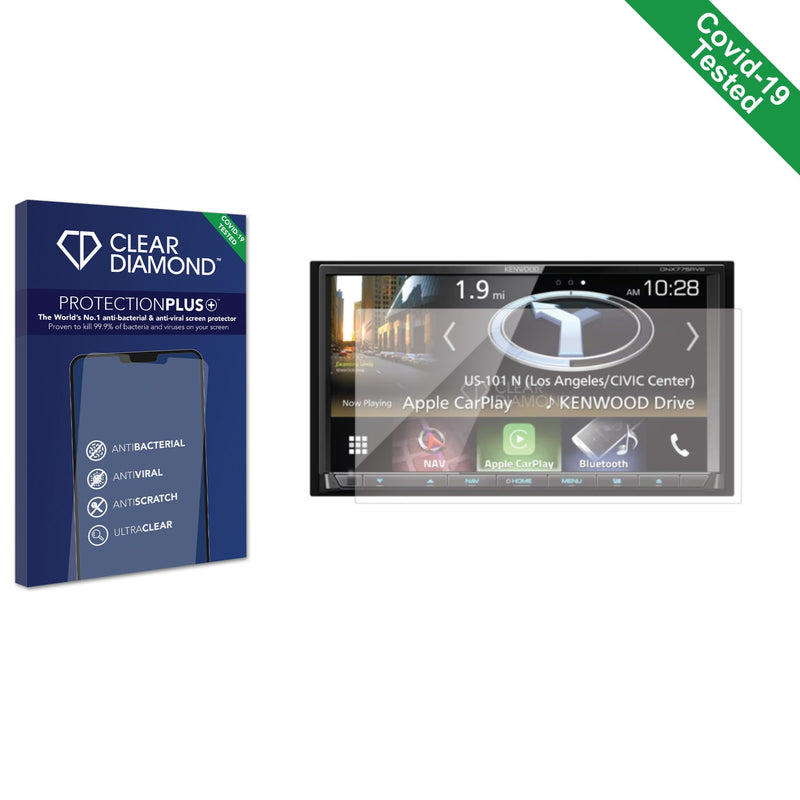 Clear Diamond Anti-viral Screen Protector for Kenwood DNX775RVS