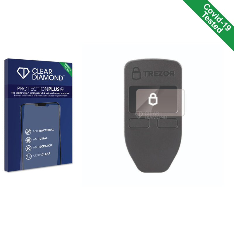 Clear Diamond Anti-viral Screen Protector for Trezor Model One