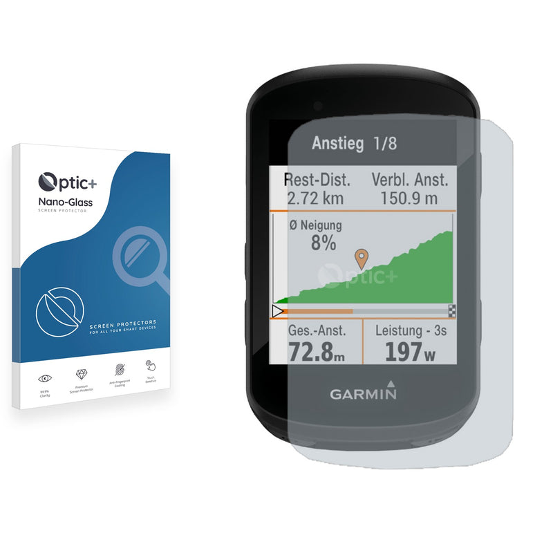 Optic+ Nano Glass Screen Protector for Garmin Edge 530