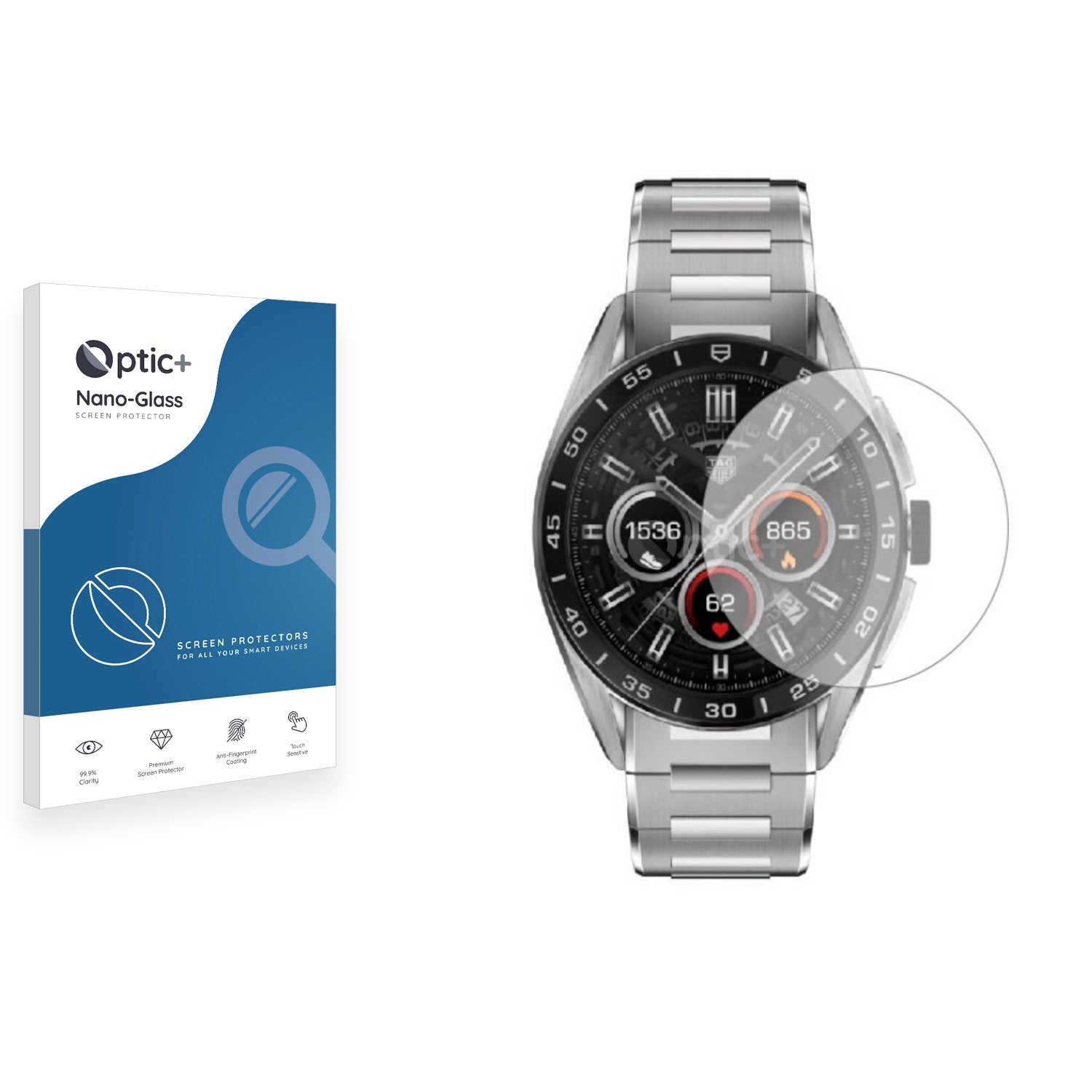 Optic+ Nano Glass Screen Protector for TAG Heuer Connected Calibre E4 ...