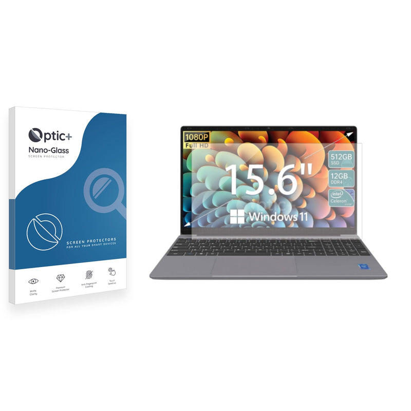 Optic+ Nano Glass Screen Protector for ApoloSign 15.6" Laptop Computer