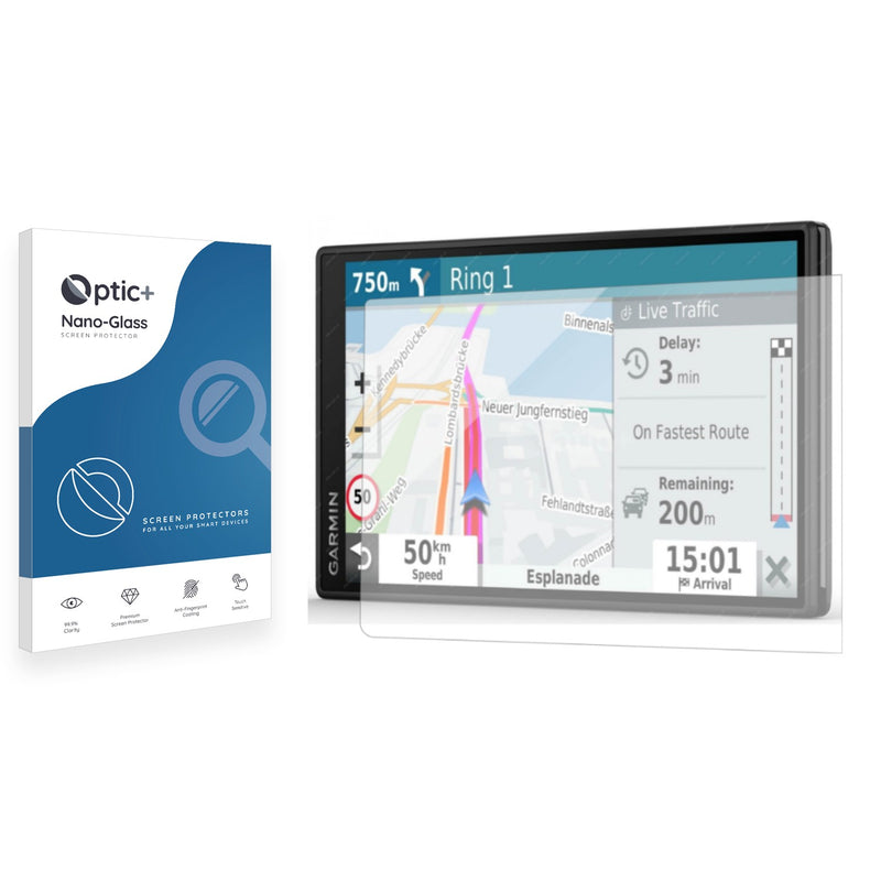 Optic+ Nano Glass Screen Protector for Garmin Drive 55-S EU