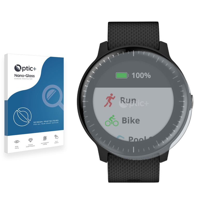 Optic+ Nano Glass Screen Protector for Garmin Vivoactive 3 Music