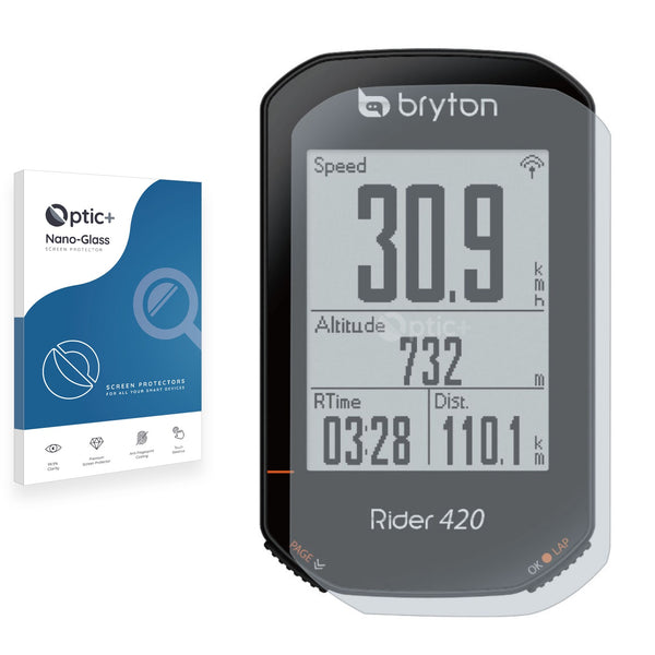 Optic+ Nano Glass Screen Protector for Bryton Rider 420