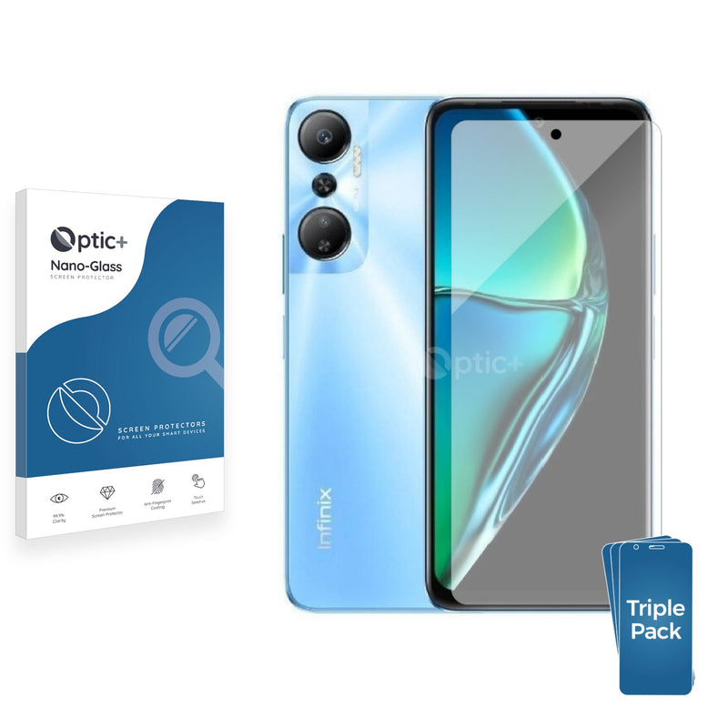 3pk Optic+ Nano Glass Screen Protectors for Infinix Hot 40 Pro