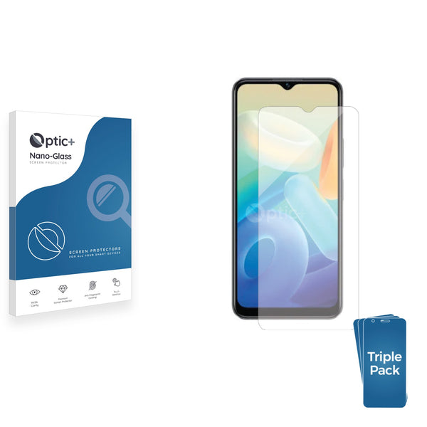 3pk Optic+ Nano Glass Screen Protectors for Vivo Y16