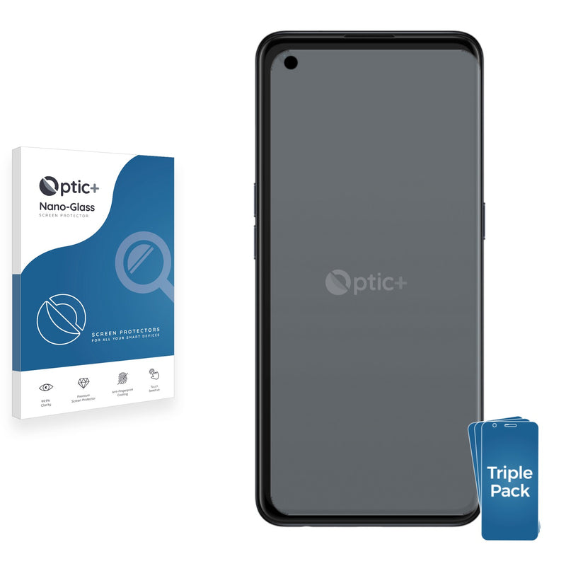 3pk Optic+ Nano Glass Screen Protectors for Oppo Find X3 Lite