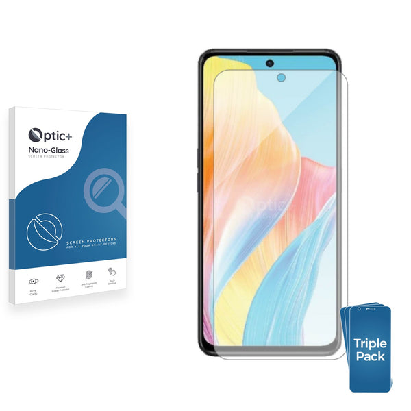 3pk Optic+ Nano Glass Screen Protectors for Oppo A98