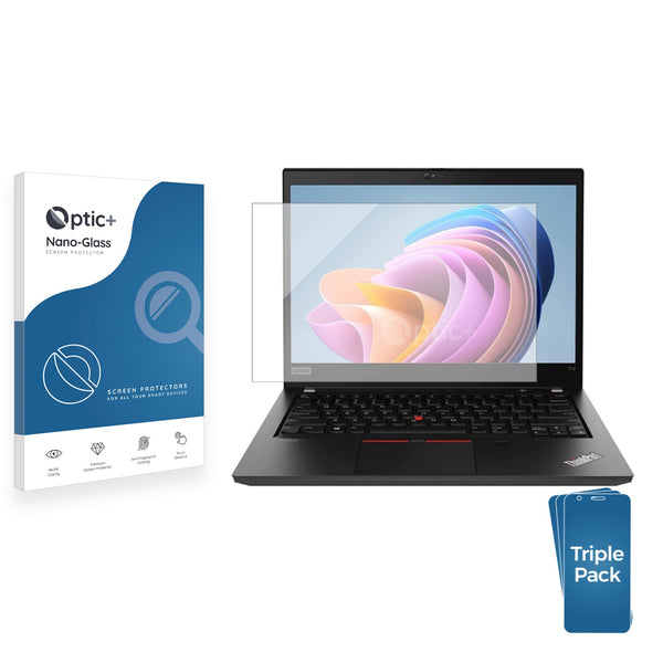 3pk Optic+ Nano Glass Screen Protectors for Lenovo ThinkPad T14 Gen 4