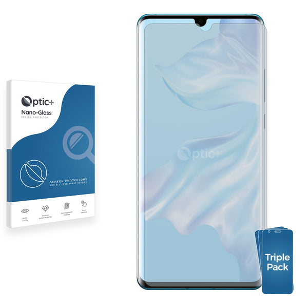 3pk Optic+ Nano Glass Screen Protectors for Huawei P30 Pro New Edition