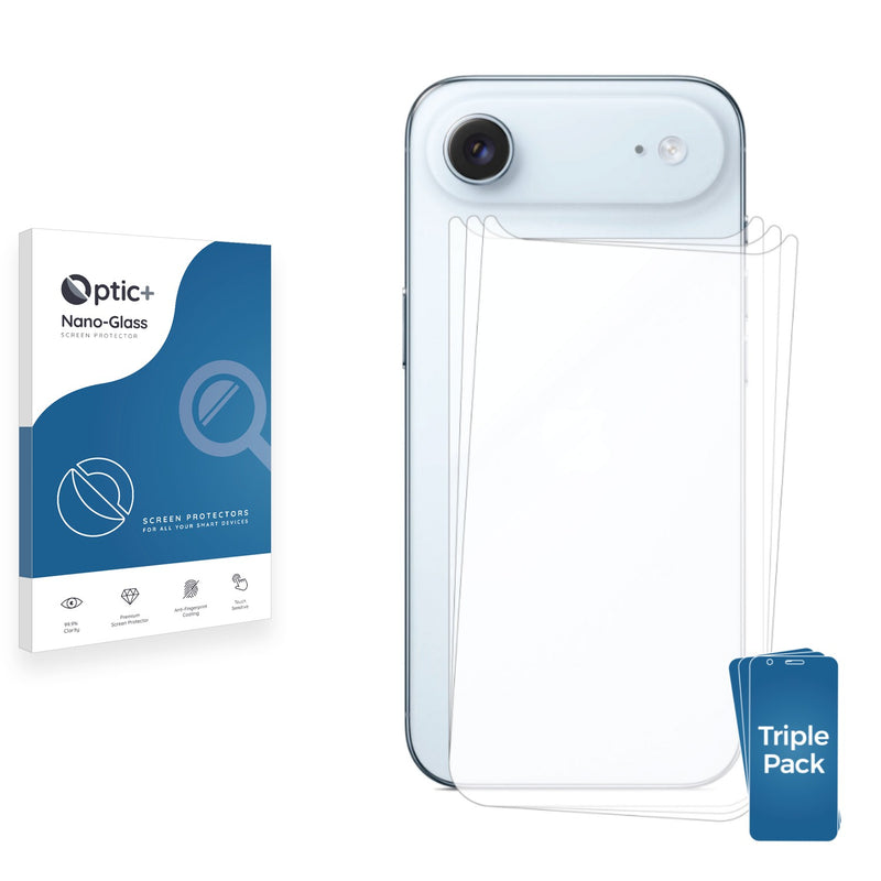 3pk of Nano Glass rear protectors for Apple iPhone Air