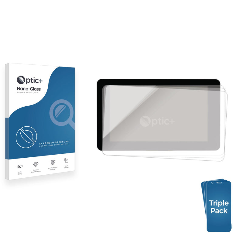 3-pack of Nano Glass screen protectors for Raspberry Pi Touch Display 2