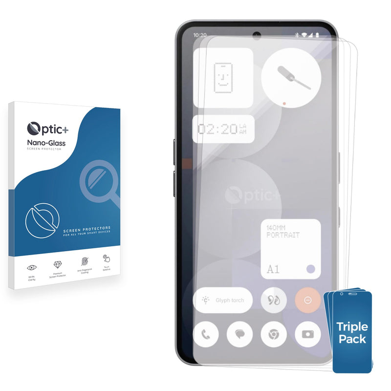 3-pack of Nano Glass screen protectors for Nothing Phone (3a) Pro