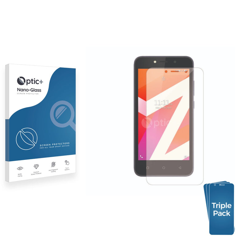 3pk Optic+ Nano Glass Screen Protectors for Lava Z1s