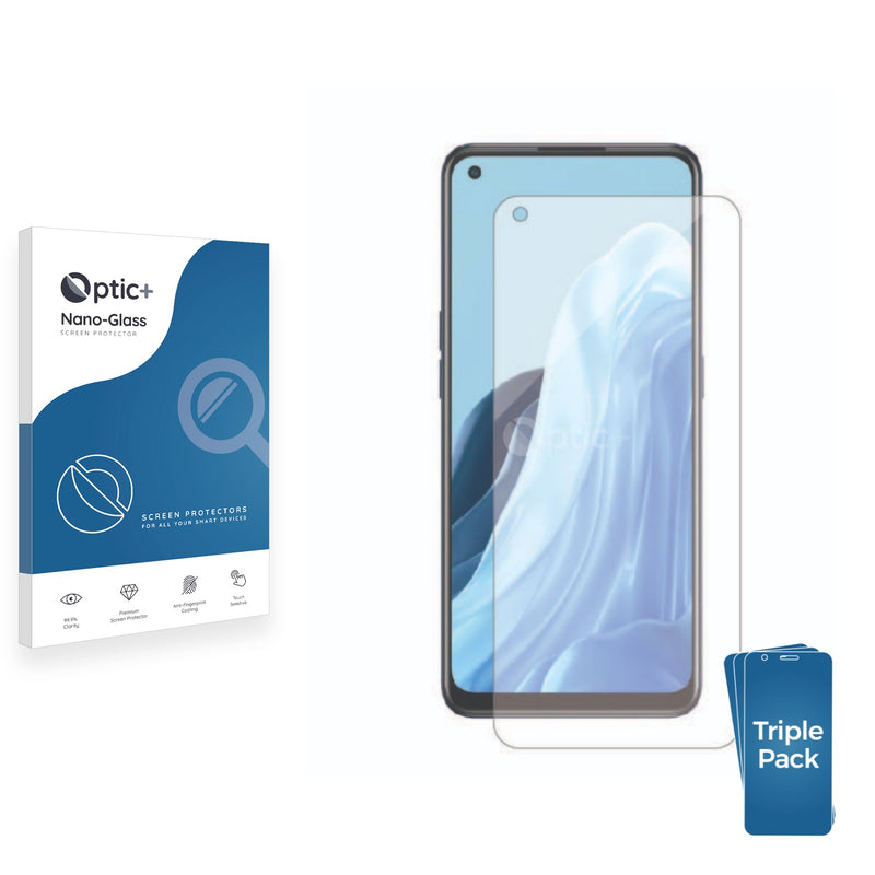 3pk Optic+ Nano Glass Screen Protectors for Oppo Find X5 Lite