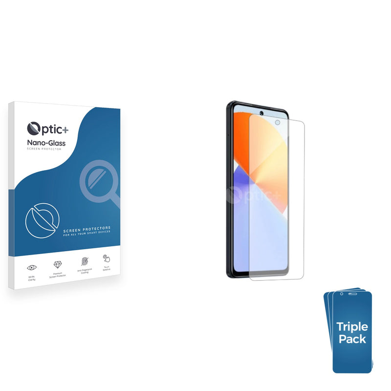 3pk Optic+ Nano Glass Screen Protectors for Infinix Note 30