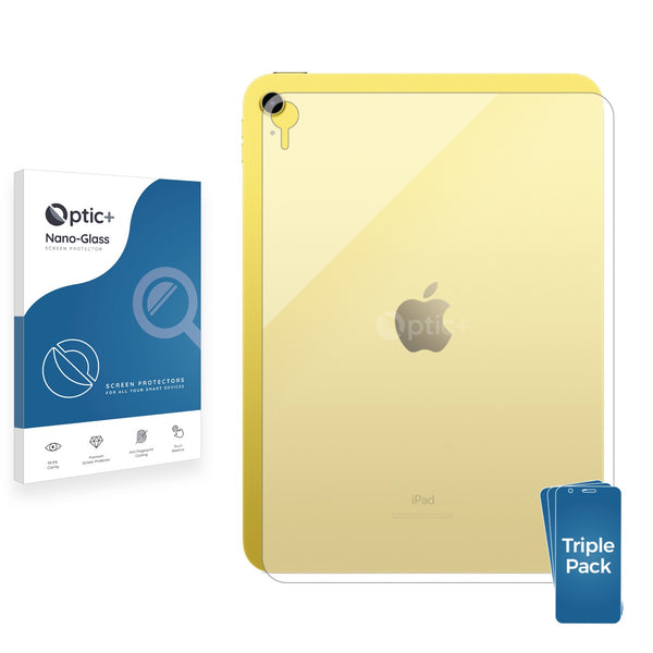 3pk Optic+ Nano Glass Rear Protectors for Apple iPad 2024 (Back)