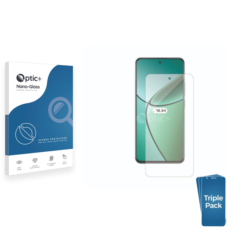 3pk Optic+ Nano Glass Screen Protectors for realme 12