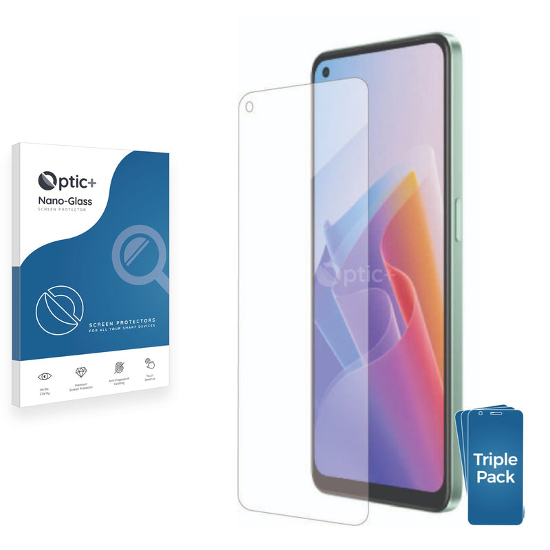 3pk Optic+ Nano Glass Screen Protectors for Oppo F21 Pro 5G