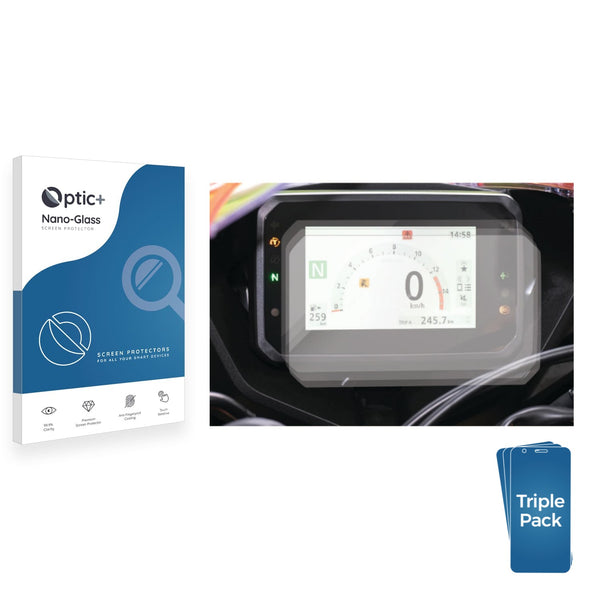 3-pack of Nano Glass screen protectors for Honda CB650R TFT Display 2025