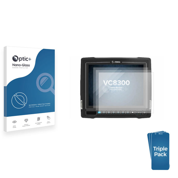 3-pack of Nano Glass screen protectors for Zebra VC8300 8"