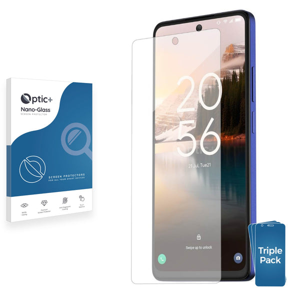 3pk Optic+ Nano Glass Screen Protectors for TCL 40 NXTPAPER