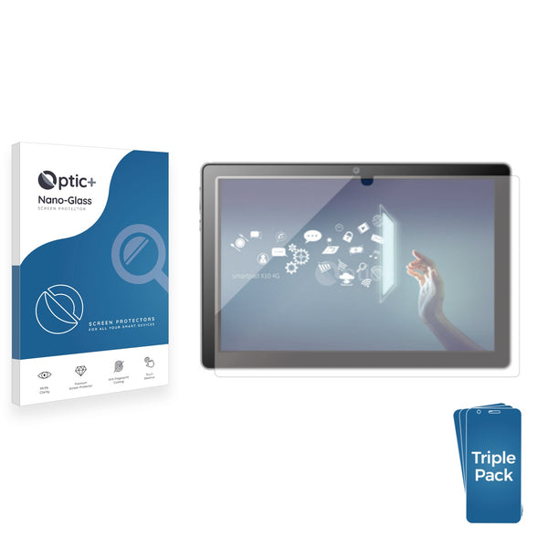 3pk Optic+ Nano Glass Screen Protectors for Mediacom SmartPad X10 4G