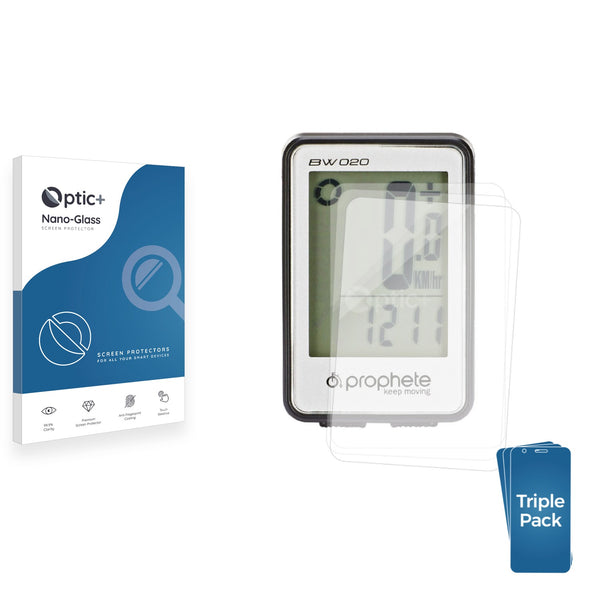 3-pack of Nano Glass screen protectors for Prophete BW 020