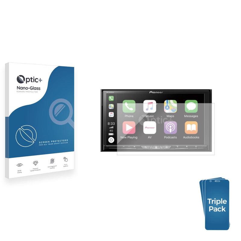 3-pack of Nano Glass screen protectors for Pioneer AVH-Z9200DAB