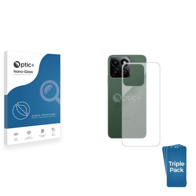 3pk of Nano Glass rear protectors for Honor 200 Smart