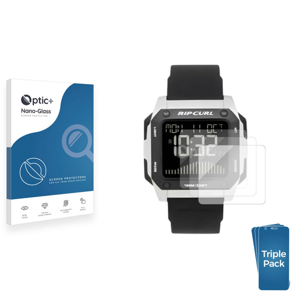 3-pack of Nano Glass screen protectors for Ripcurl Odyssey Tide Watch