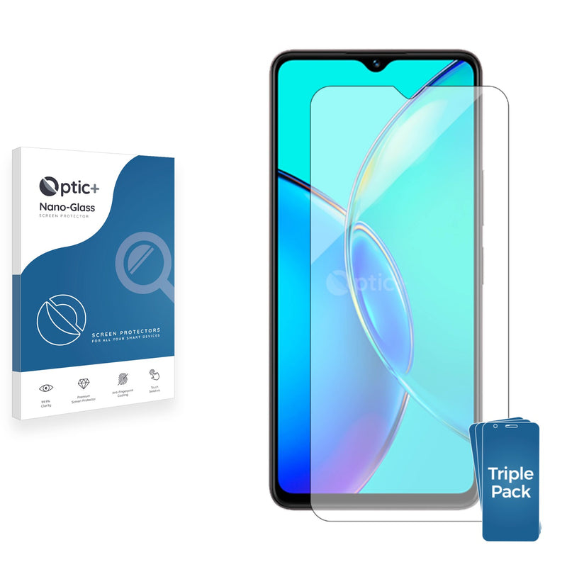 3pk Optic+ Nano Glass Screen Protectors for Vivo Y27