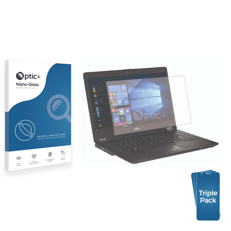 3-pack of Nano Glass screen protectors for Fujitsu Lifebook U749