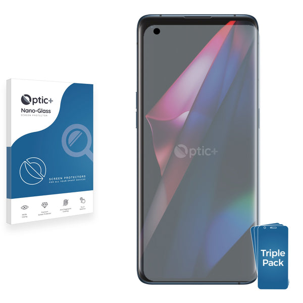 3pk Optic+ Nano Glass Screen Protectors for Oppo Find X3