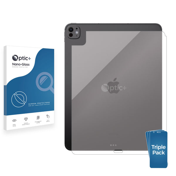 3pk Optic+ Nano Glass Rear Protectors for Apple iPad Pro 13" 2024 (Back)
