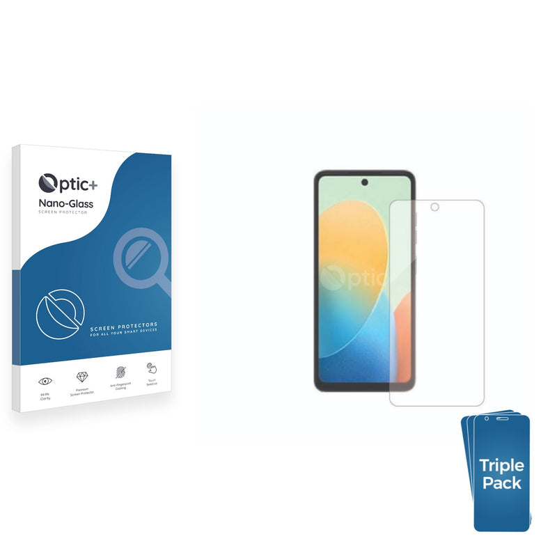 3pk Optic+ Nano Glass Screen Protectors for Tecno Pop 8