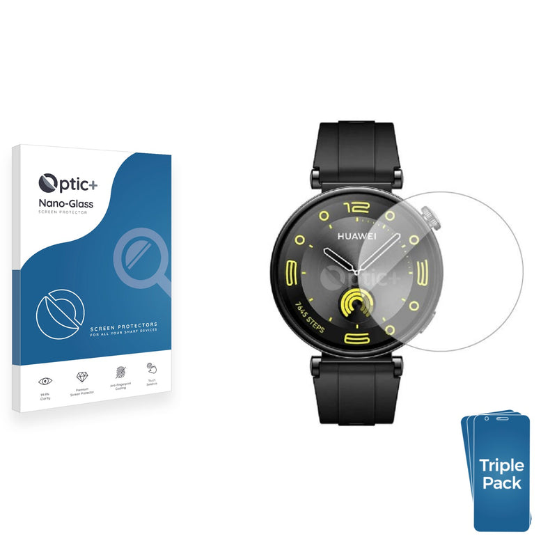 3-pack of Nano Glass screen protectors for Zentality WATCH GT 4