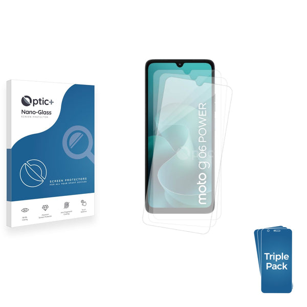 3-pack of Nano Glass screen protectors for Motorola Moto G06 Power