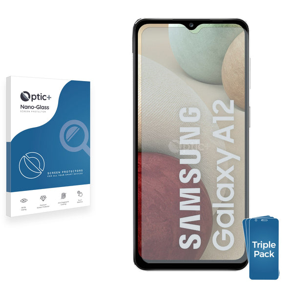 3pk Optic+ Nano Glass Screen Protectors for Samsung Galaxy A12 Nacho