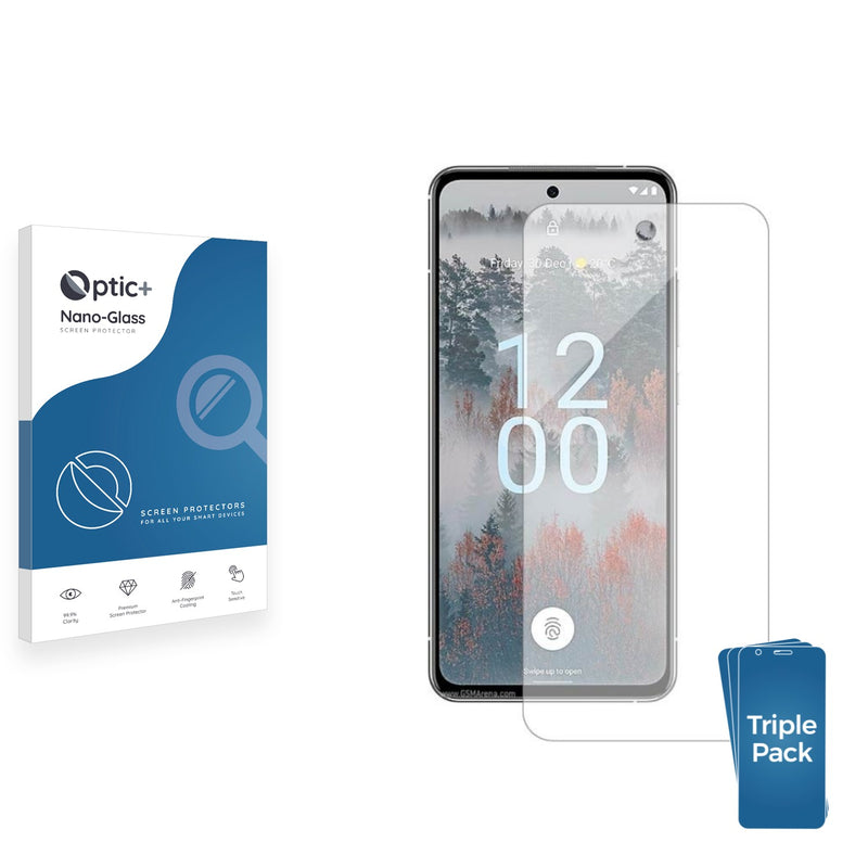 3pk Optic+ Nano Glass Screen Protectors for Nokia X30