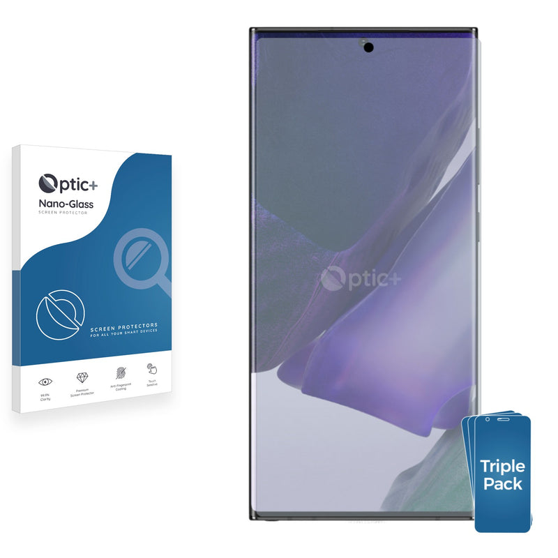 3pk Optic+ Nano Glass Screen Protectors for Samsung Galaxy Note 20 Ultra 5G